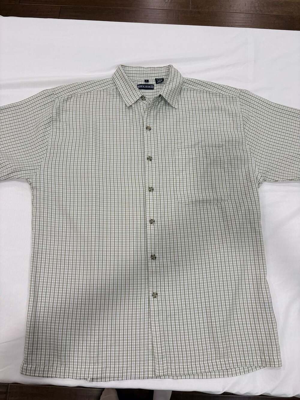 Reload Men's Plaid Short Sleeve Button-Up Shirt Size L